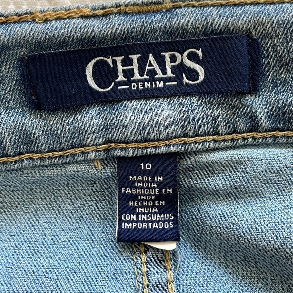 Chaps Women’s Denim Button-Front Skirt Lightwash … - image 4